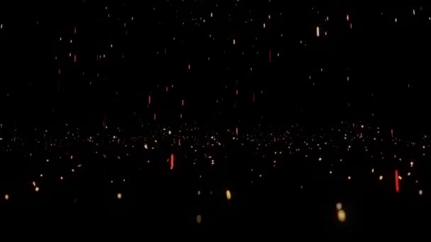 雨中的金色火花飘落在地板上 — 图库视频影像