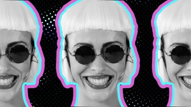 Minimal motion design art girl animation — Stock Footage Minimal motion design art girl animation Stock Video