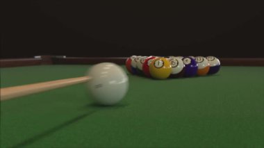 Bir bilardo oyununun başlangıç atışı