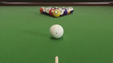 Bir bilardo oyununun başlangıç atışı