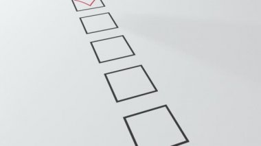 checklist a red pencil will tick in black squares