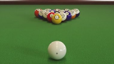 Bir bilardo oyununun başlangıç atışı