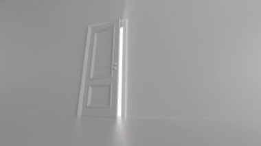 Parlak bir odada açık bir kapının parlaklığı