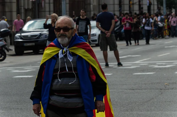 Barselona, İspanya, 03 Ekim - 2017: Pasifik protesto  