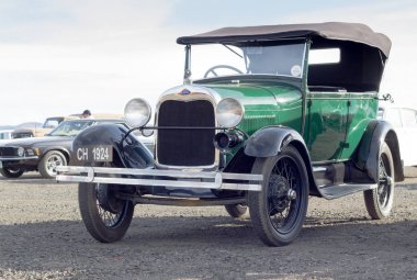 Queenstown, Güney Afrika - 17 Haziran 2017: Vintage Model T Ford araba park Queenstown genel fuarında