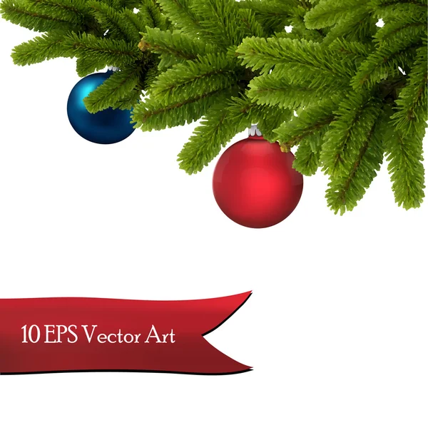 Vector realista bola de Navidad — Vector de stock