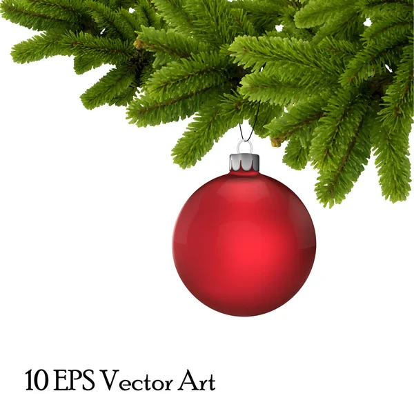 Vector realista bola de Navidad — Vector de stock