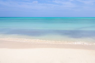 Küba'da Cayo Levisa adada beyaz kum plaj