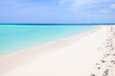 Secluded white sand beach in Cayo Levisa Island in Cuba clipart