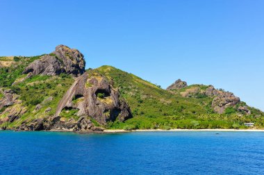 Approaching Waya Lailai Island in Fiji clipart