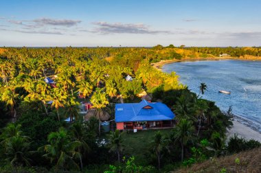 View from above in Nacula Island in Fiji clipart