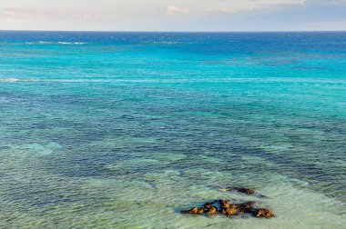 Seaview from viewpoint on Nacula Island in Fiji clipart