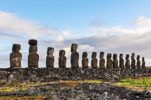 Ahu Tongariki moais in Easter Island, Chile
