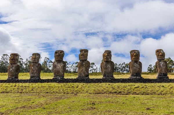 AHU Akivi witryny w Easter Island, Chile — Zdjęcie stockowe