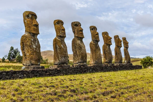 AHU Akivi witryny w Easter Island, Chile — Zdjęcie stockowe