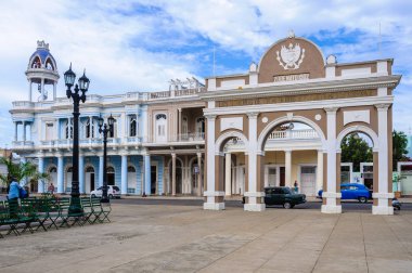 Arch zafer Jose Marti parkında Cienfuegos, Cuba
