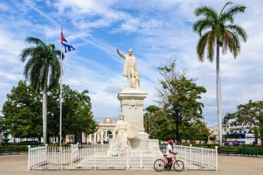 Jose Marti heykel Cienfuegos, Küba'nın ana Meydanı'nda