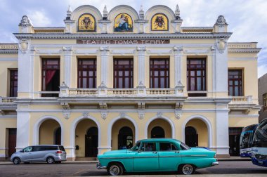 Tomas Terry tiyatro Jose Marti parkında Cienfuegos, Cuba