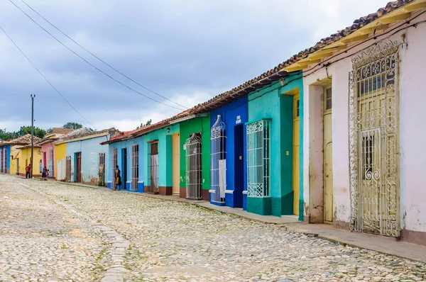 Case colorate in Trinidad, Cuba — Foto Stock