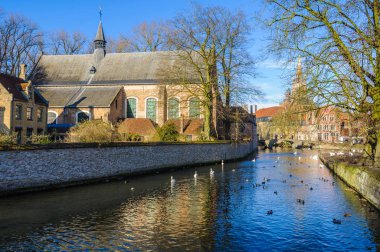 Kanal ve Beguinage Bruges, Belçika
