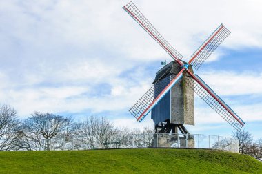 Bruges, Belçika eski yel değirmeni