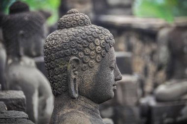 Buda heykelleri Borobudur Tapınağı, Endonezya