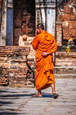 Wat Si Sawai tapınak Sukhotai, Tayland Budist rahip