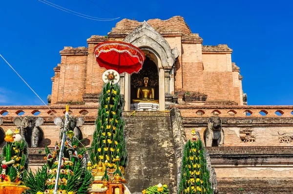 วัดเจดีย์หลวงและเชียงใหม่, ประเทศไทย — ภาพถ่ายสต็อก