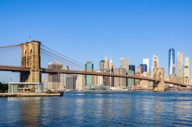 Dumbo, Nyc, ABD aşağı Manhattan manzarası