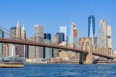 Dumbo, Nyc, ABD aşağı Manhattan manzarası