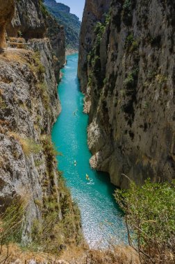 Havadan görünümü, Congost de Mont-isyankar Katalonya, İspanya