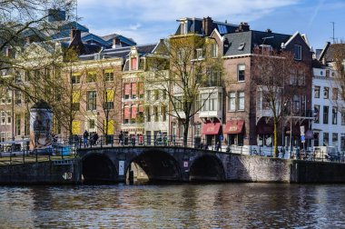 Amstel River in Amsterdam, Holland