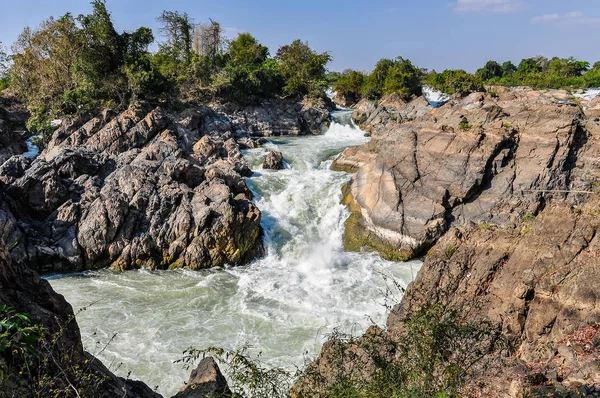 Khone falls in don kone, 4000 inseln, laos — Stockfoto