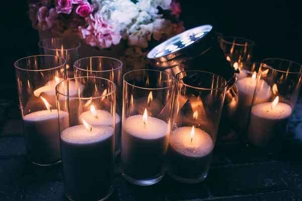 Ljus Glas Bröllopsnatten Blommig — Stockfoto