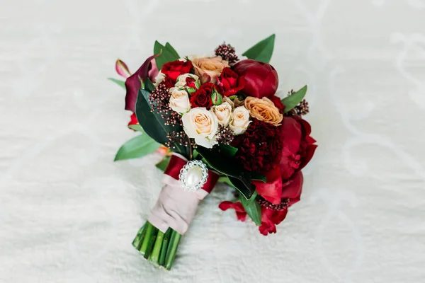 Blomma Bröllop Bukett Rosor — Stockfoto