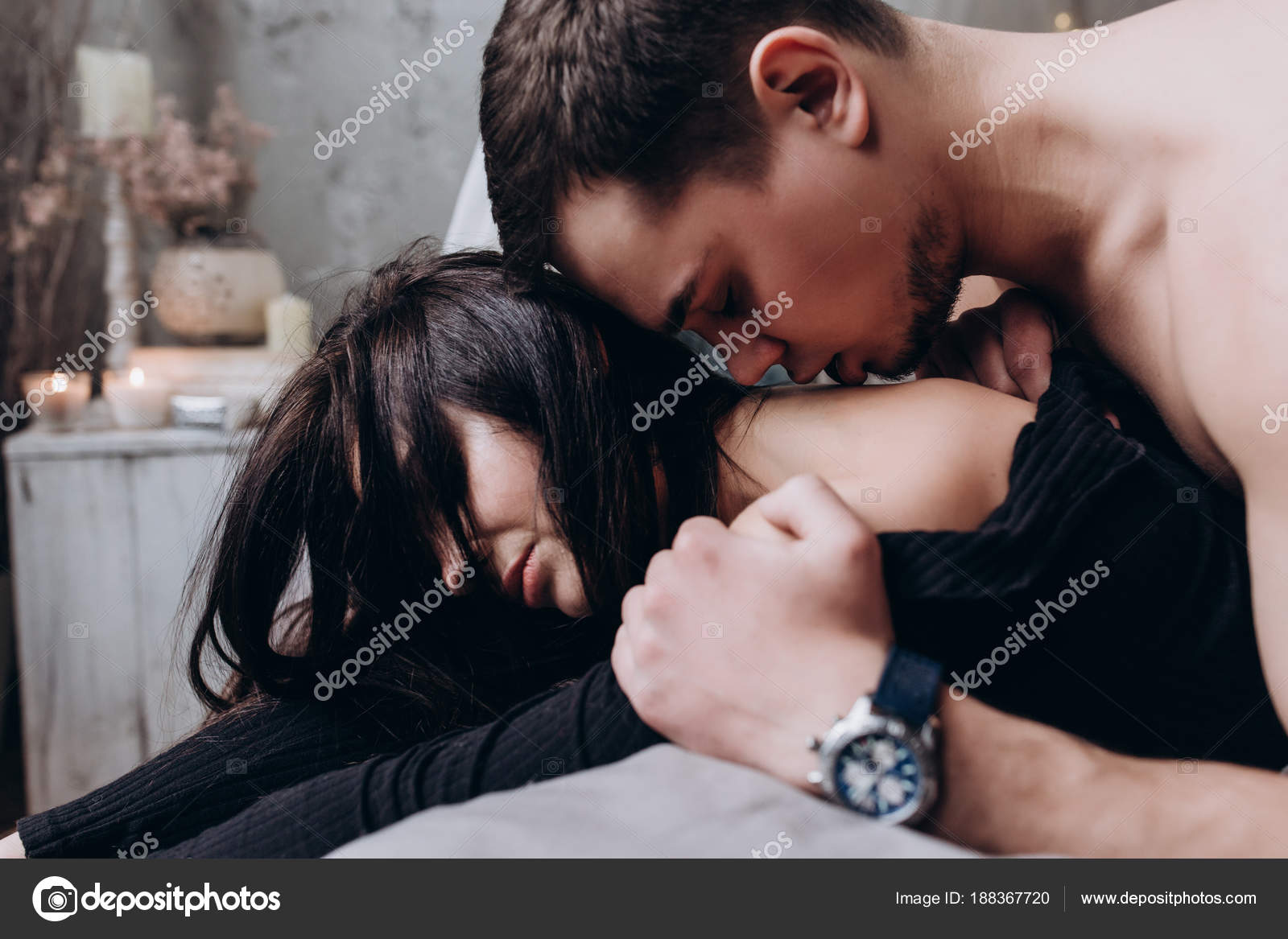 Romantic Intimate Photo Session Young Couple Stock Photo by ©dimadasha  188367720