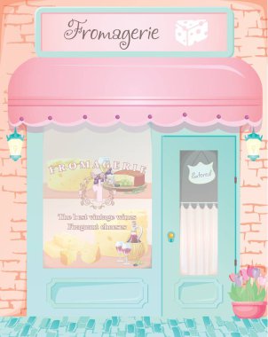 fromagerie. Asma ve peynir dükkanı