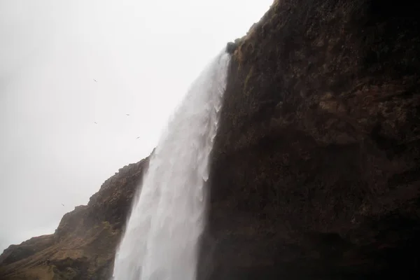 Izland déli területén Seljalandsfoss-vízesés — Stock Fotó