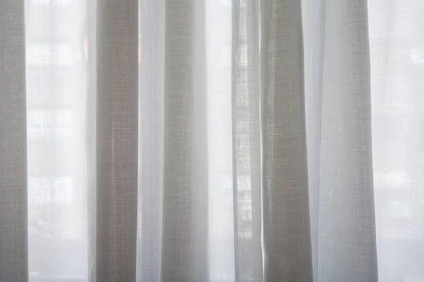 White curtain of the lounge window texture background