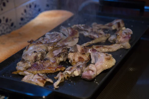 Chuletas Cordero Parrilla Cocina —  Fotos de Stock