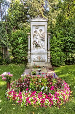 Grave of composer Franz Schubert  in  Cemetery in Vienna clipart