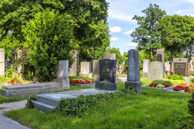 Viyana, Avusturya Zentralfriedhof mezarlığında mezar. 
