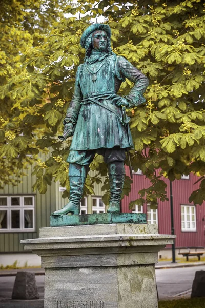Статуя адмірала Пітера перемога в Тронхейм, Норвегія. — стокове фото