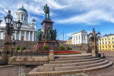 Senato Meydanı (Senaatintori) Helsinki, Finlandiya.