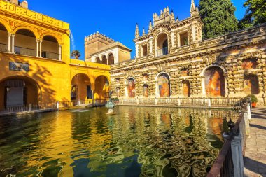 Gerçek Alcazar Seville. İspanya.