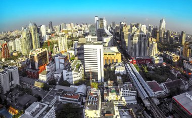 Bangkok, Tayland havadan görünümü.