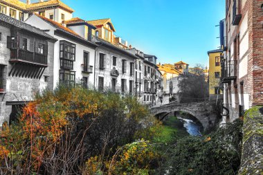 Riverside Nehri'nin Darro Granada, Andalusia içinde yer alan büyüleyici caddelerinden
