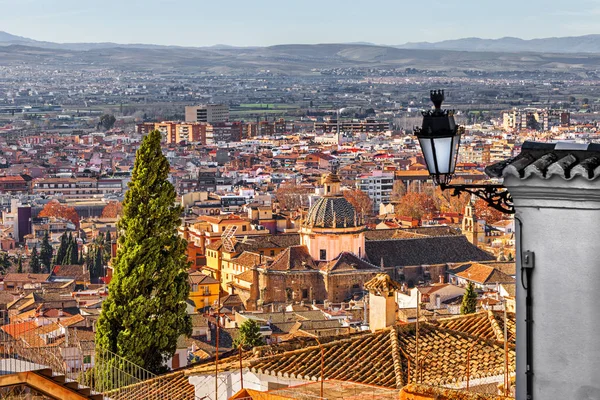Vista Ciudad Histórica Granada Andalucía España —  Fotos de Stock