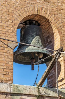 Çan kulesinin üst kısmında Watch Tower, Alhambra Palace, Granada, İspanya.