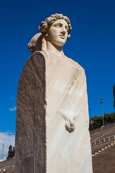 Olimpiai Panathenaic Stadion Vagy Kallimarmaro Athénban Részletek — Stock Fotó